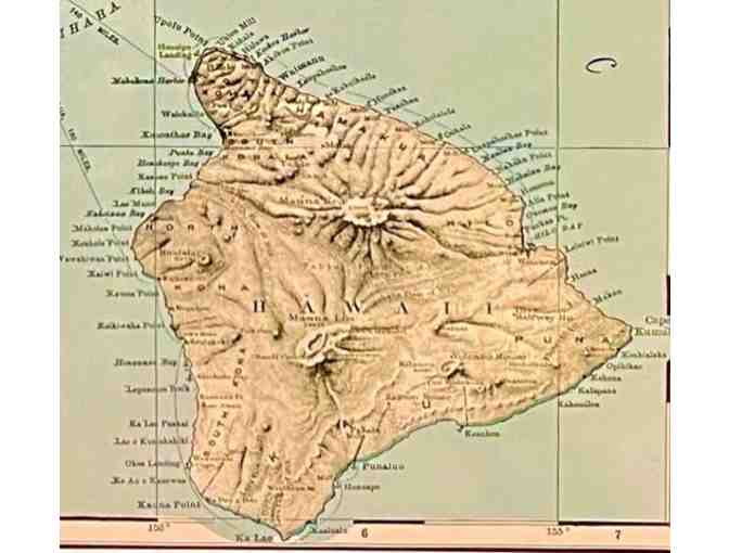 Vintage Map of Hawaiian Islands