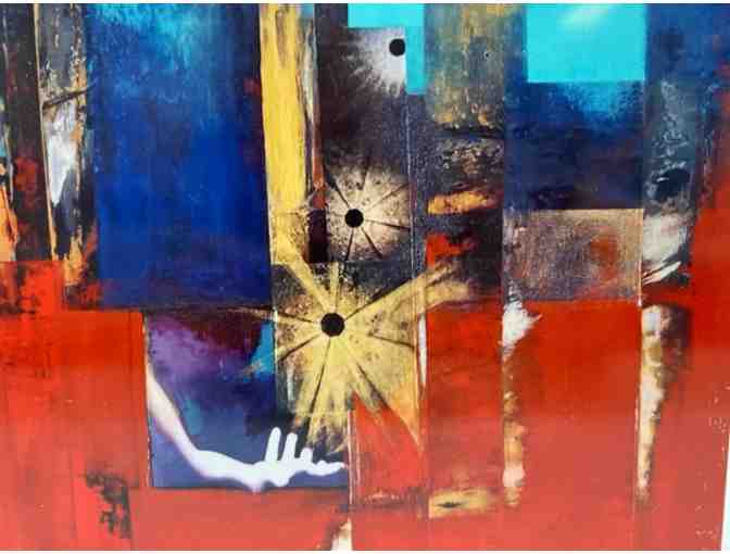 Fine Art on Metal with Bamboo 'Gifts' by Carol Meckling, Kauai Artist