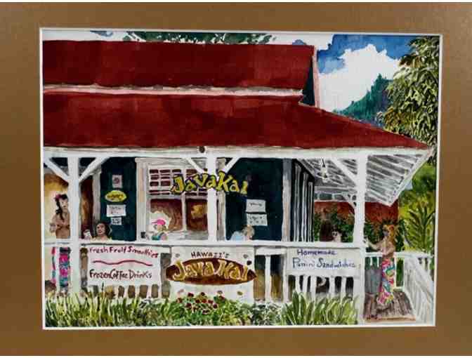 'Hanalei Fun at Java Kai' Original Watercolor Painting by John A. Scott