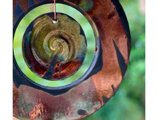 'Circle of Harmony' Ceramic Raku Hanging by Kathy Bryan