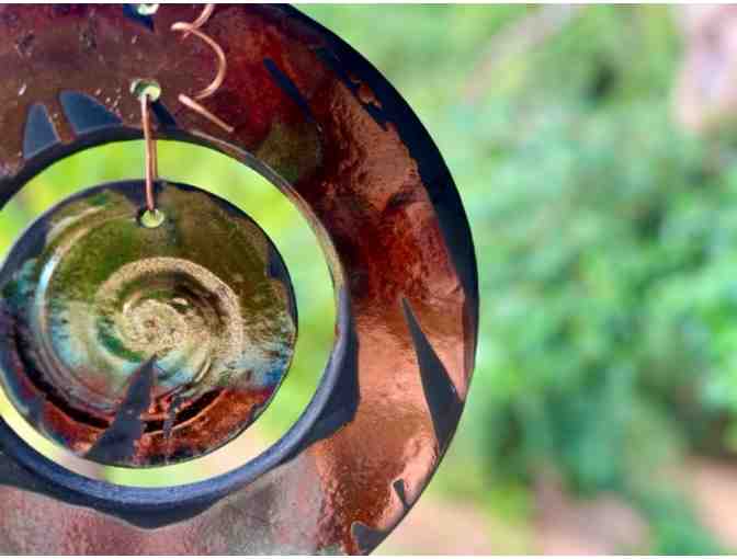 'Circle of Harmony' Ceramic Raku Hanging by Kathy Bryan