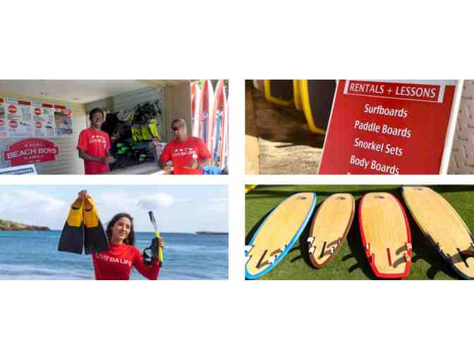 Kauai Beach Boys $150 Gift Certificate for Beach Activities at Kalapaki Beach