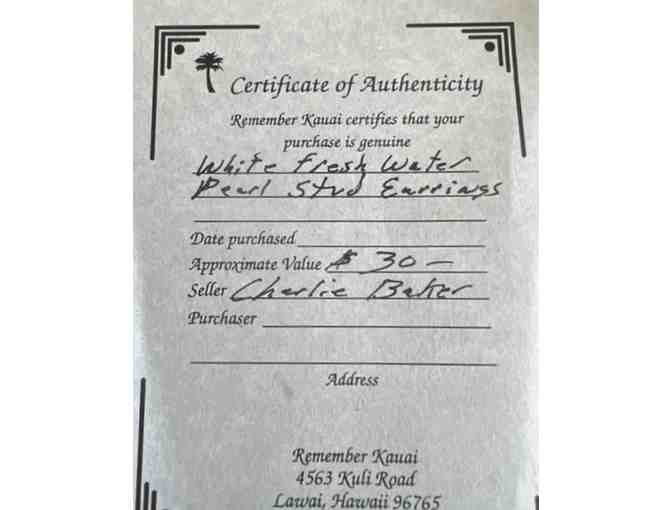 Authentic Fresh Water Pearl Earrings by Remember Kauai