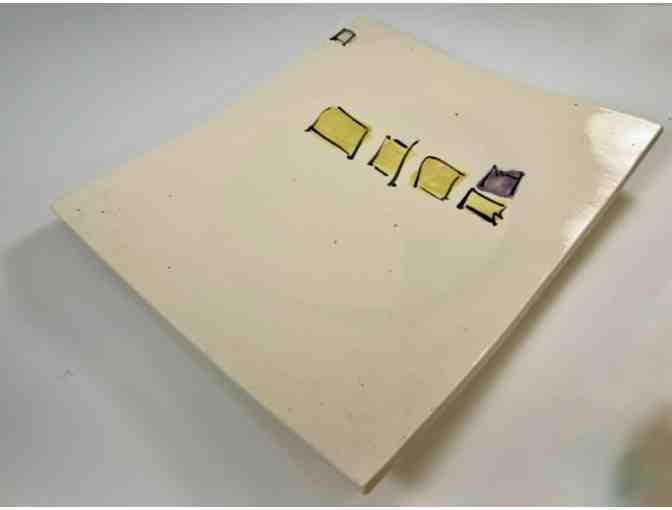 Handcrafted Abstract Art Plate by Dorothy Simizu Kimura