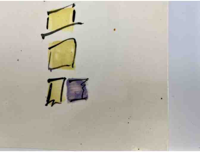 Handcrafted Abstract Art Plate by Dorothy Simizu Kimura