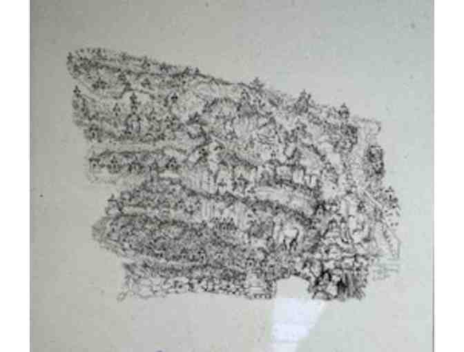 88 Shrines Pen & Ink Print By Victoria Seigel - Photo 1