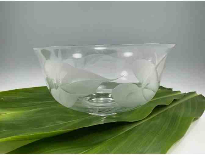 Anthurium Etched Glass Bowl - Photo 2