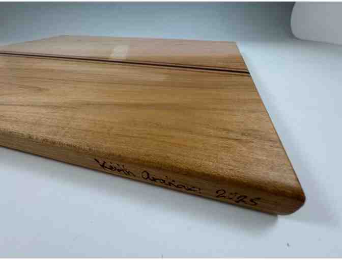 Maple Cutting Board 1 with Koa and Purple Heart Stringers by Keith Arakaki, Kauai