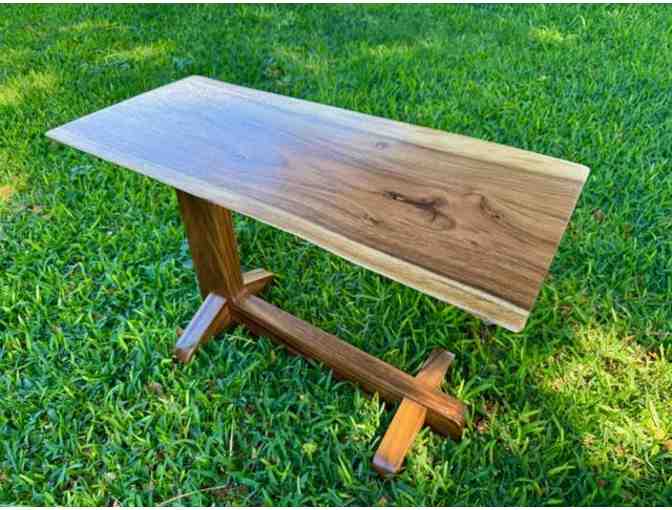Koa cantilevered end table By Ray Nitta, Kauai