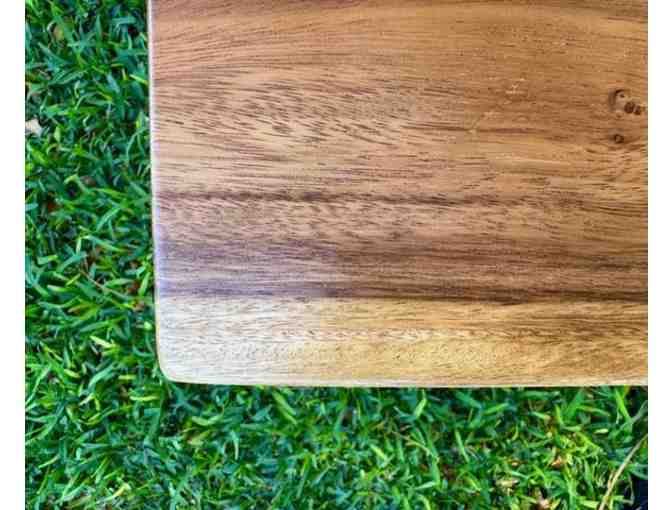 Koa cantilevered end table By Ray Nitta, Kauai