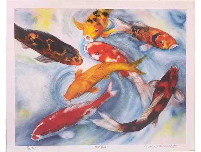 7 Koi Limited Edition Giclee Print By Marcia Minnichhofer - Photo 2