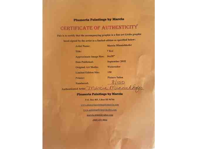 7 Koi Limited Edition Giclee Print By Marcia Minnichhofer - Photo 4