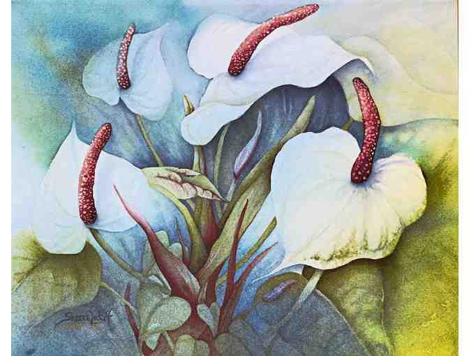 Anthurium Mist giclee on canvas by Sheree Latif - Photo 1