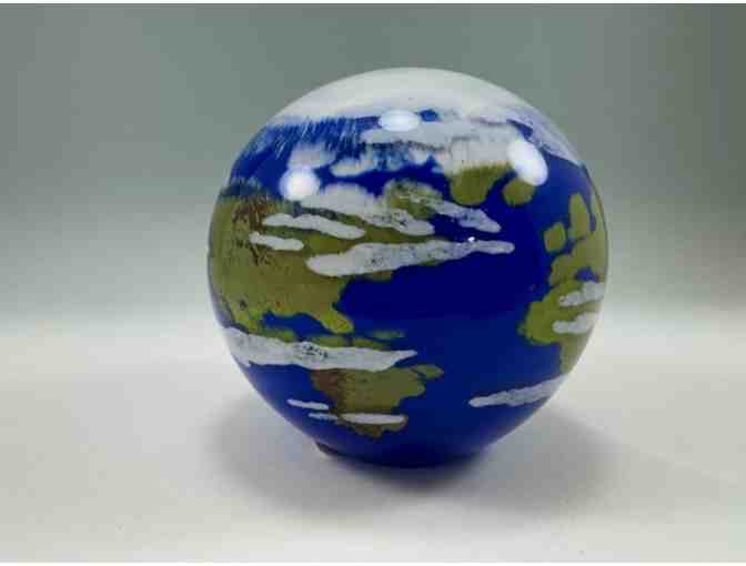 Handblown Planet Earth by Kela&rsquo;s Glass Gallery