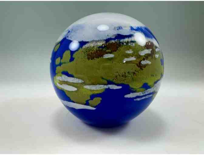 Handblown Planet Earth by Kela&rsquo;s Glass Gallery