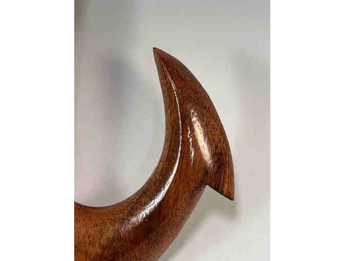 Hawaiian Koa Fish Hook by Geoff Morris