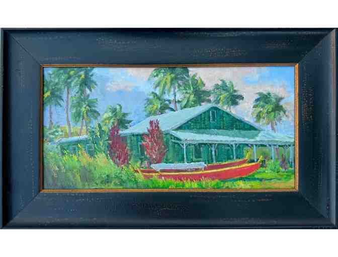 Hanalei Cottage Original Oil by Saim Caglayan, Kauai