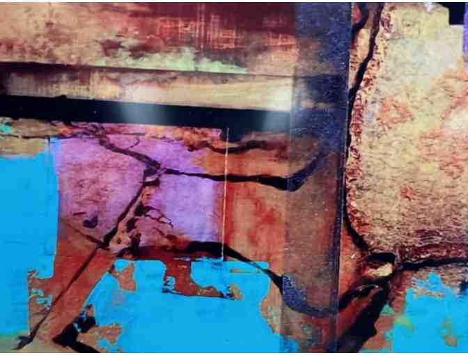 Fine Art Print on Metal with Bamboo 'Petroglyphs'by Carol Meckling, Kauai Artist