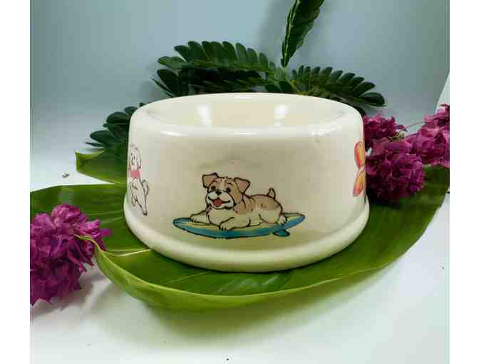 Handcrafted Happy Pet Bowl by Banana Patch Studios, Hanapepe