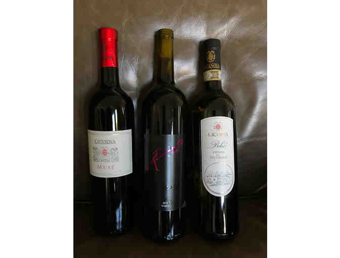 Trader Joe's Gift Basket - Food for a Day and 3 Bottles of Wine