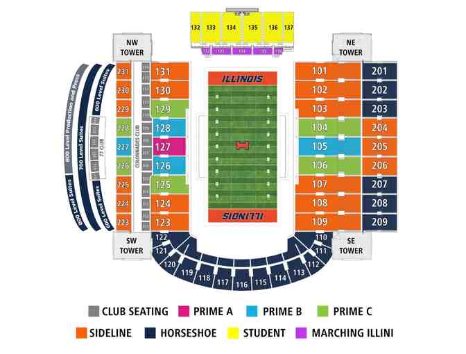 4 Tickets to Illinois vs. Northwestern, November 29th with Parking Pass