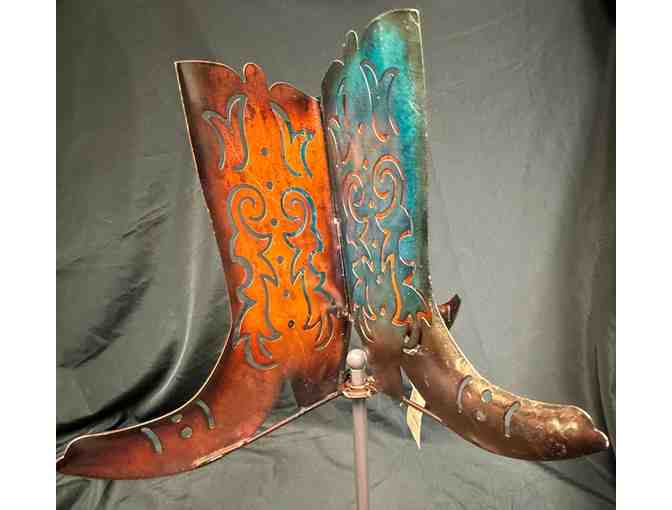 Cowboy Boots Wind Spinner