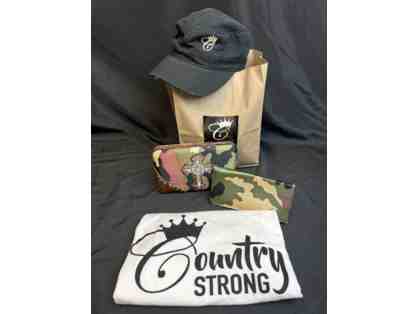 Gift Bag, Camo Queen Wallet, Hat, and T-shirt