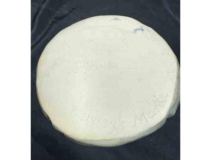 Unique Horse Hair Ceramic Bowl with Barney's hair