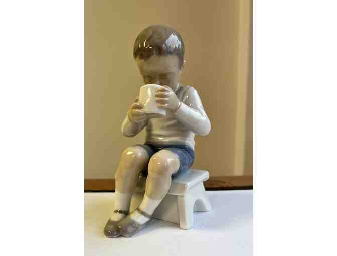 Bing & Grondahl - Boy Drinking from Cup Figurine - Photo 1