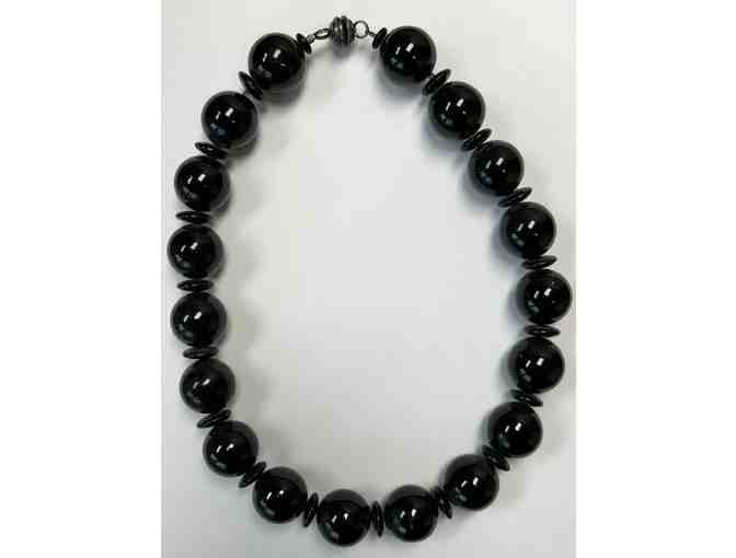 Choker with Black Onyx Orbs - 70 - Photo 1