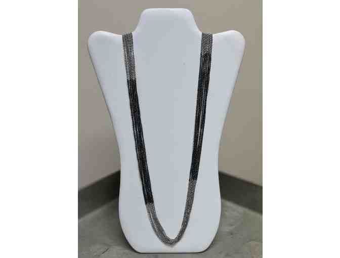 Premier Designs Charcoal and Silver Long Necklace - Photo 1