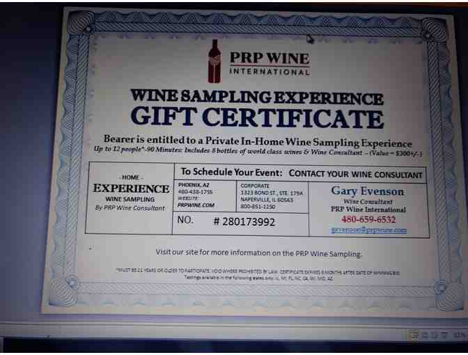 In-Home Wine Tasting Party/Presentation for up to 12 guests