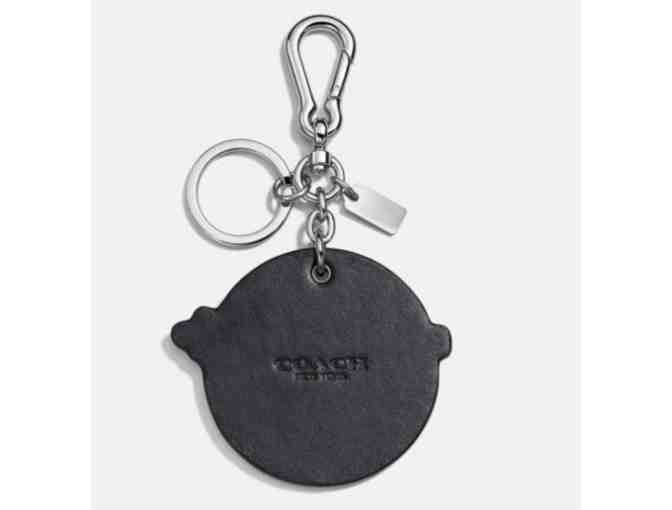 COACH Shady Emoji Sunglass Leather Key Chain/Bag Charm