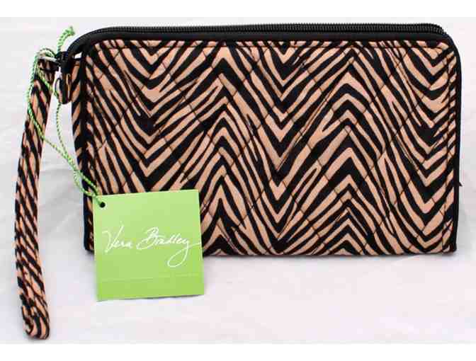 Vera Bradley Front Zip Wristlet in Zebra