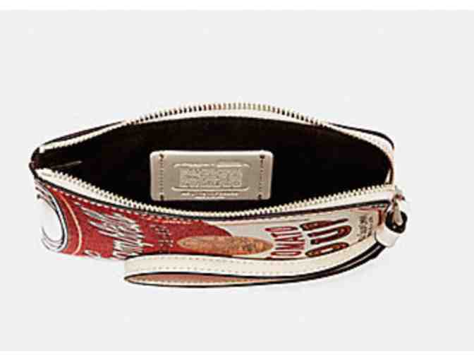 COACH CORNER ZIP WRISTLET WITH CAMPBELL'S MOTIF