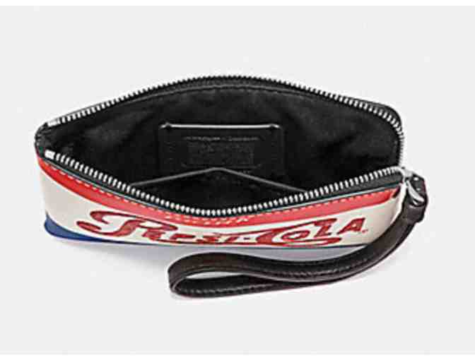 COACH CORNER ZIP WRISTLET WITH PEPSI MOTIF