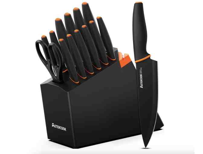 Astercook 15 Pcs Dishwasher Safe Kitchen Knife Set - Photo 1