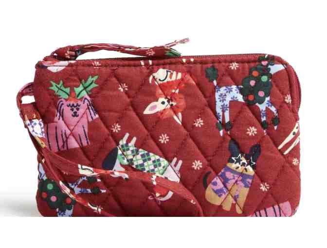 Vera Bradley Essential Zip Wristlet in Holiday Hounds - Photo 1