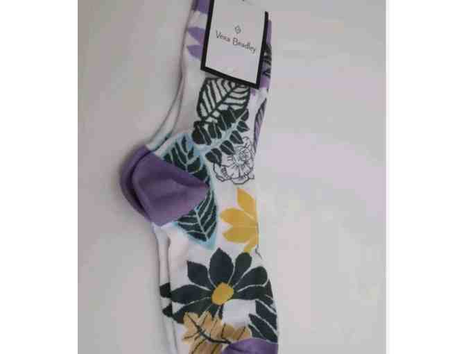 Vera Bradley Crew Socks in Palm Floral - Photo 1