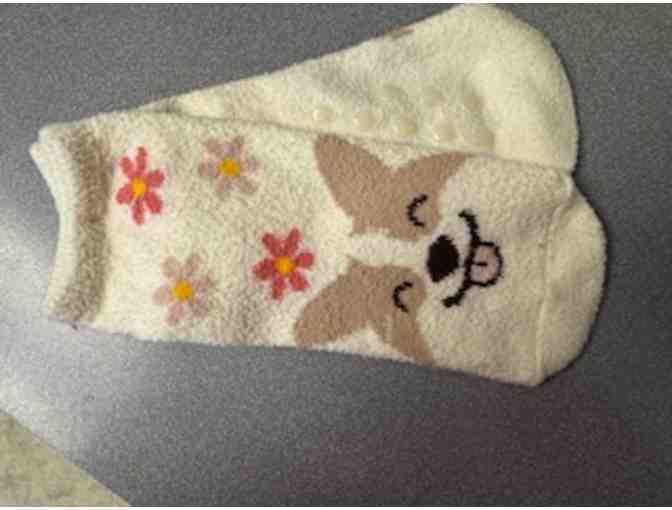 Cozy Slipper Socks - Flower Pup - Photo 1