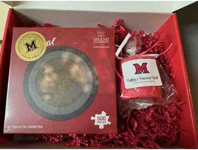 Miami U Toasted Roll Candle and Puzzle - Photo 1