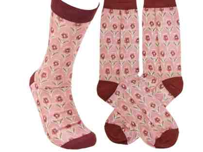 Pink Floral Socks