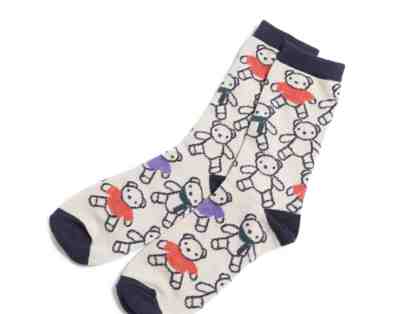 Vera Bradley Crew Socks in Toasty Teddies