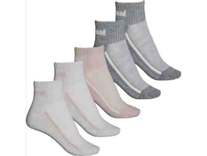 Timberland Aerated Half Cushioned Socks - 5-Pack, Quarter Crew