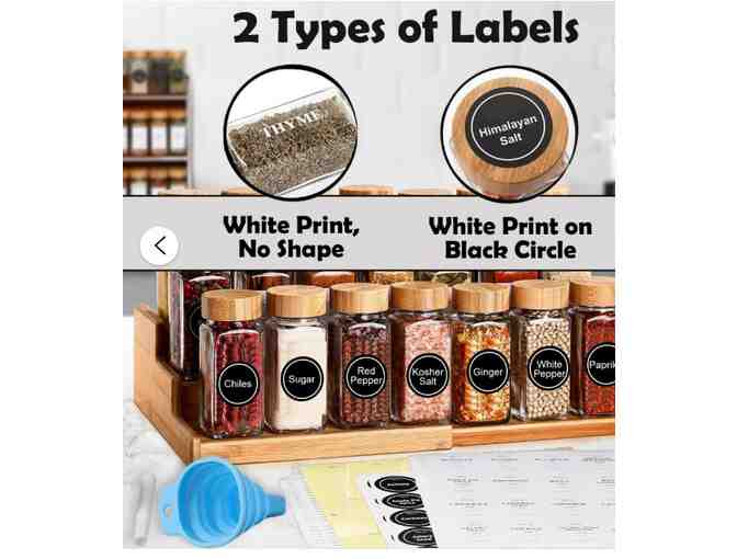 24 - 4oz. Glass Spice Jars with Bamboo Lids - Photo 3