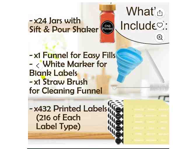 24 - 4oz. Glass Spice Jars with Bamboo Lids - Photo 4