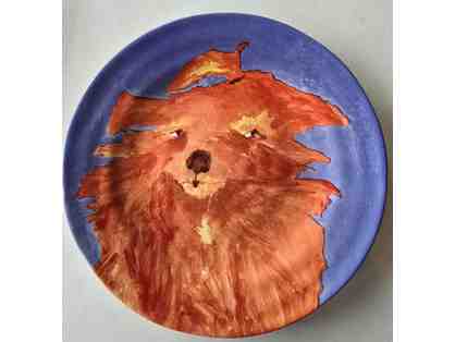 BIANCA the Dog Plate by artist Carole Akins