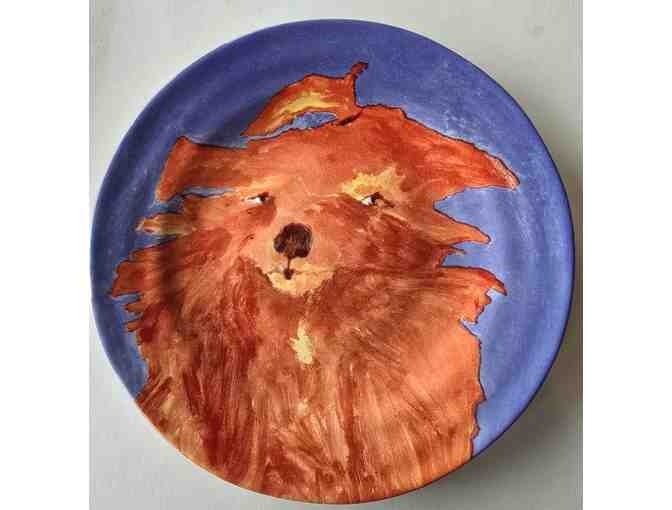 BIANCA the Dog Plate by artist Carole Akins - Photo 1