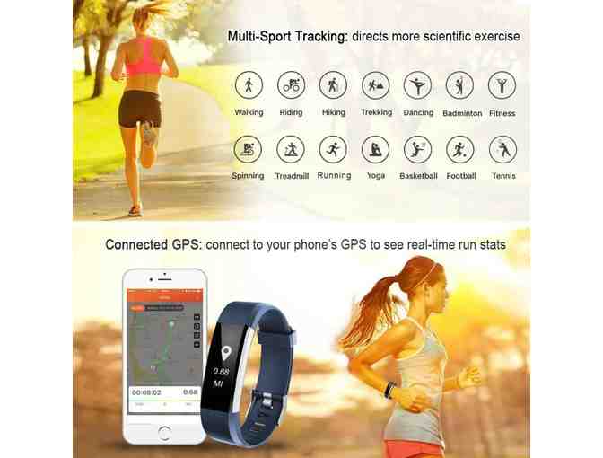 Letscom Smart Band Black IOS Android Fitness Activity Monitor NIB