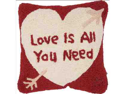 Chandler 4 Corners Love is All You Need Hand-Hooked Throw Pillow